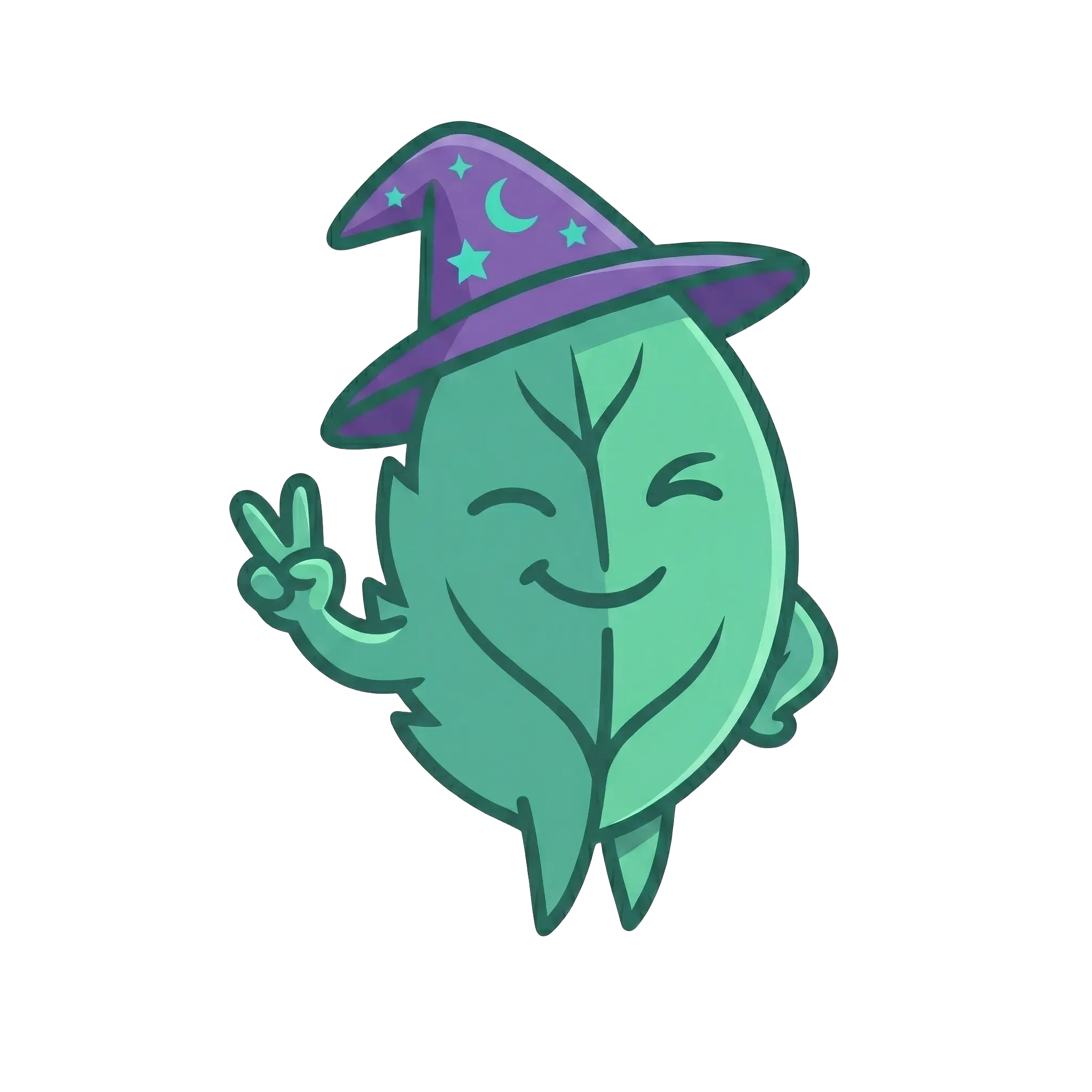 Magic Mints mascot waving